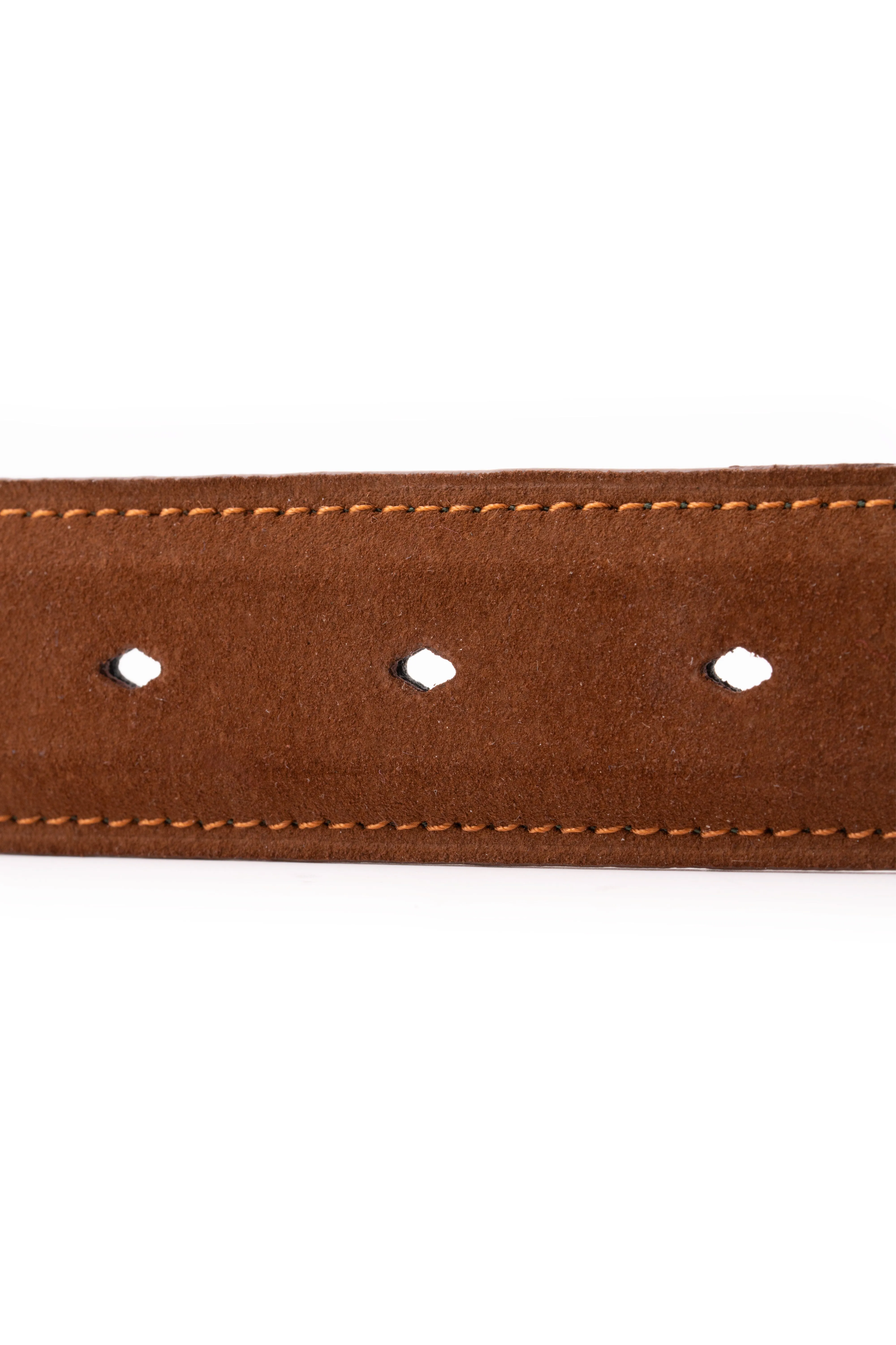 Polo Brown Suede Calf Leather Belt