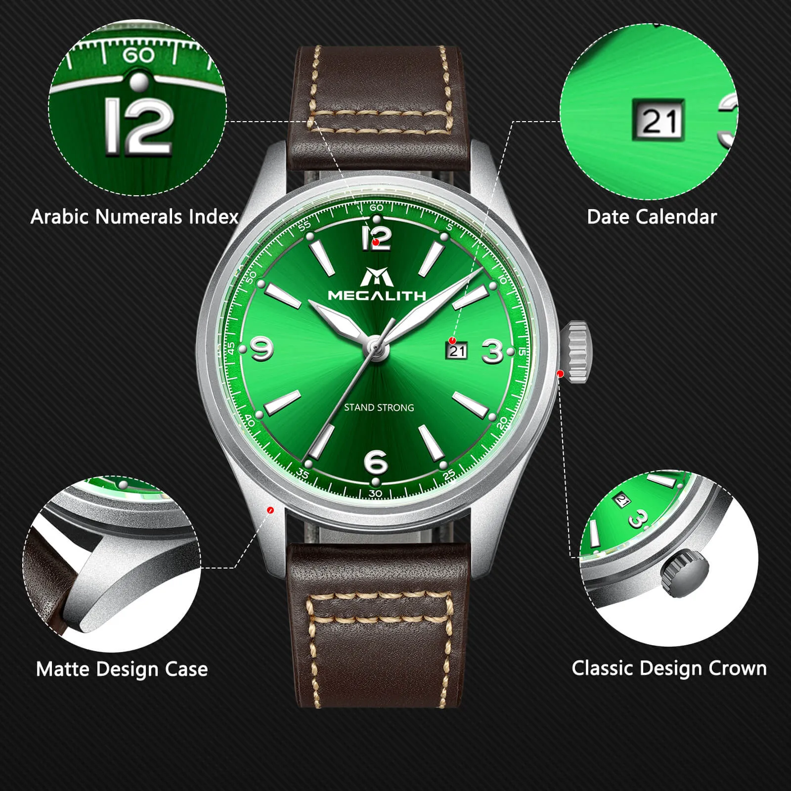 Quartz Watch | Leather Band | 8245M