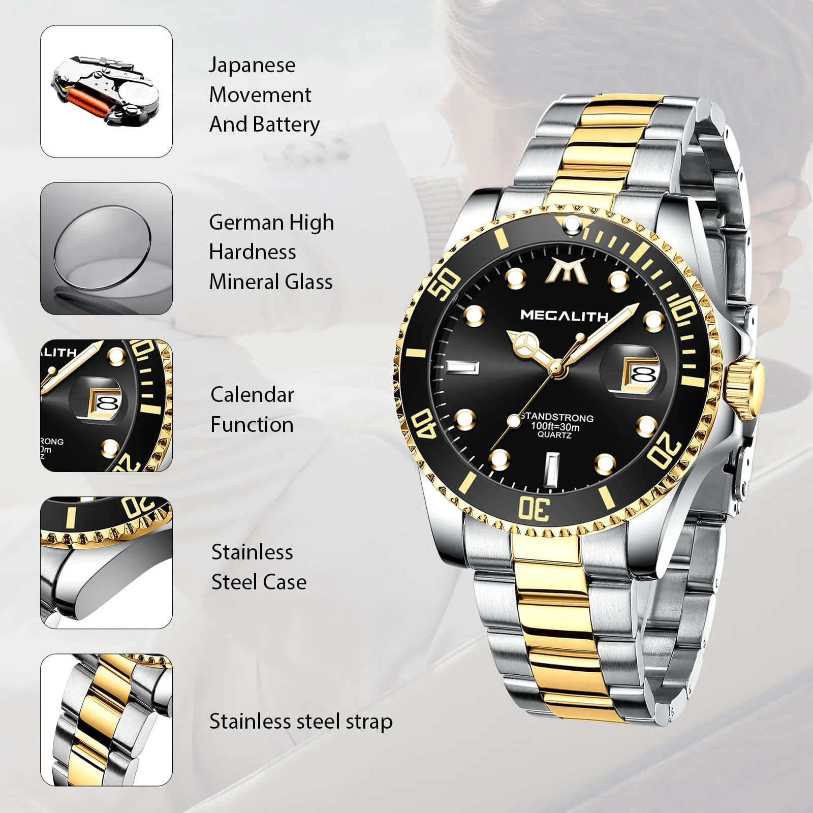 Quartz Watch | Stainless Steel Band | 8602M