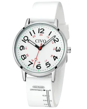 Quartz Women Watch | Rubber Band | CIVO 8144C