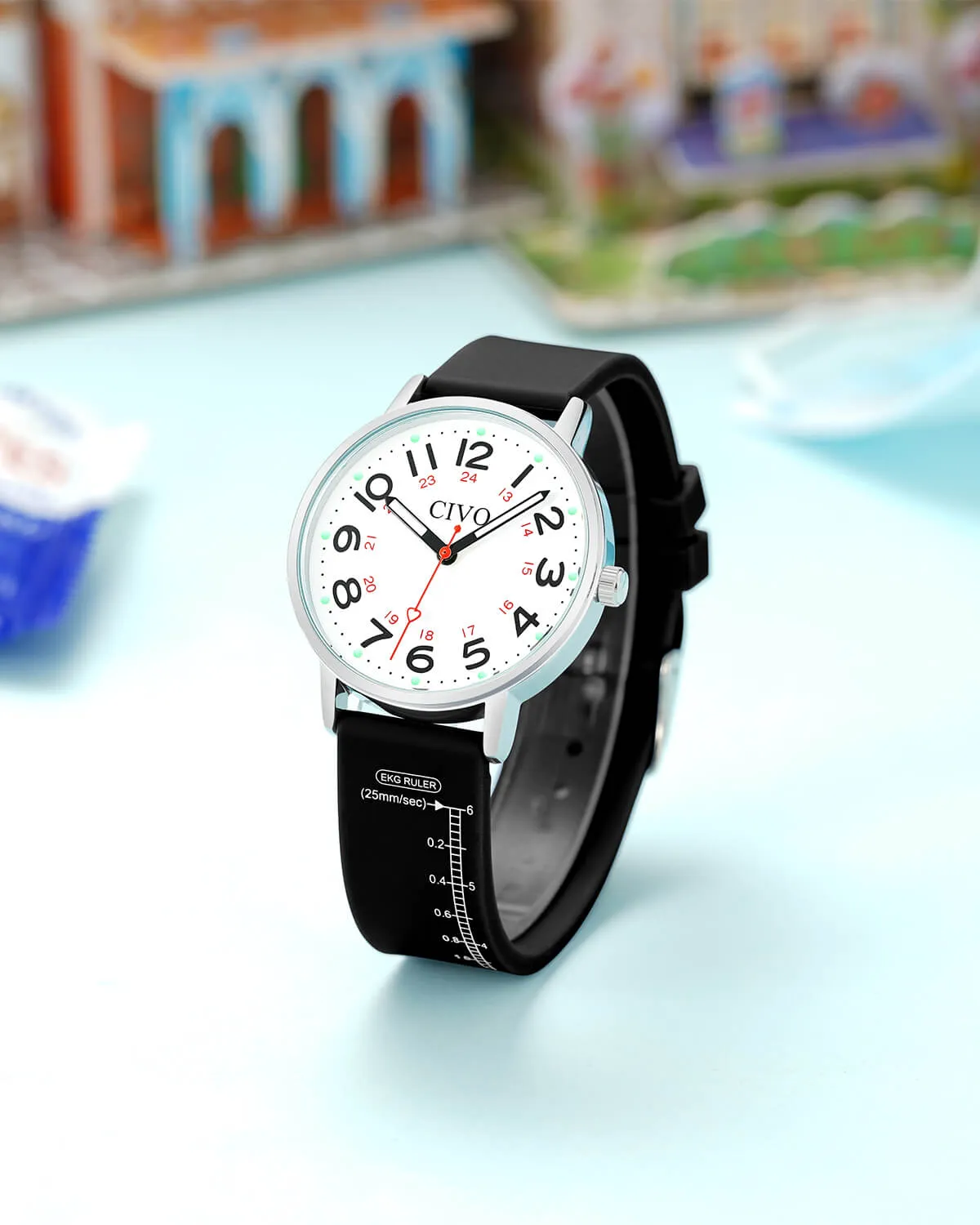 Quartz Women Watch | Rubber Band | CIVO 8144C