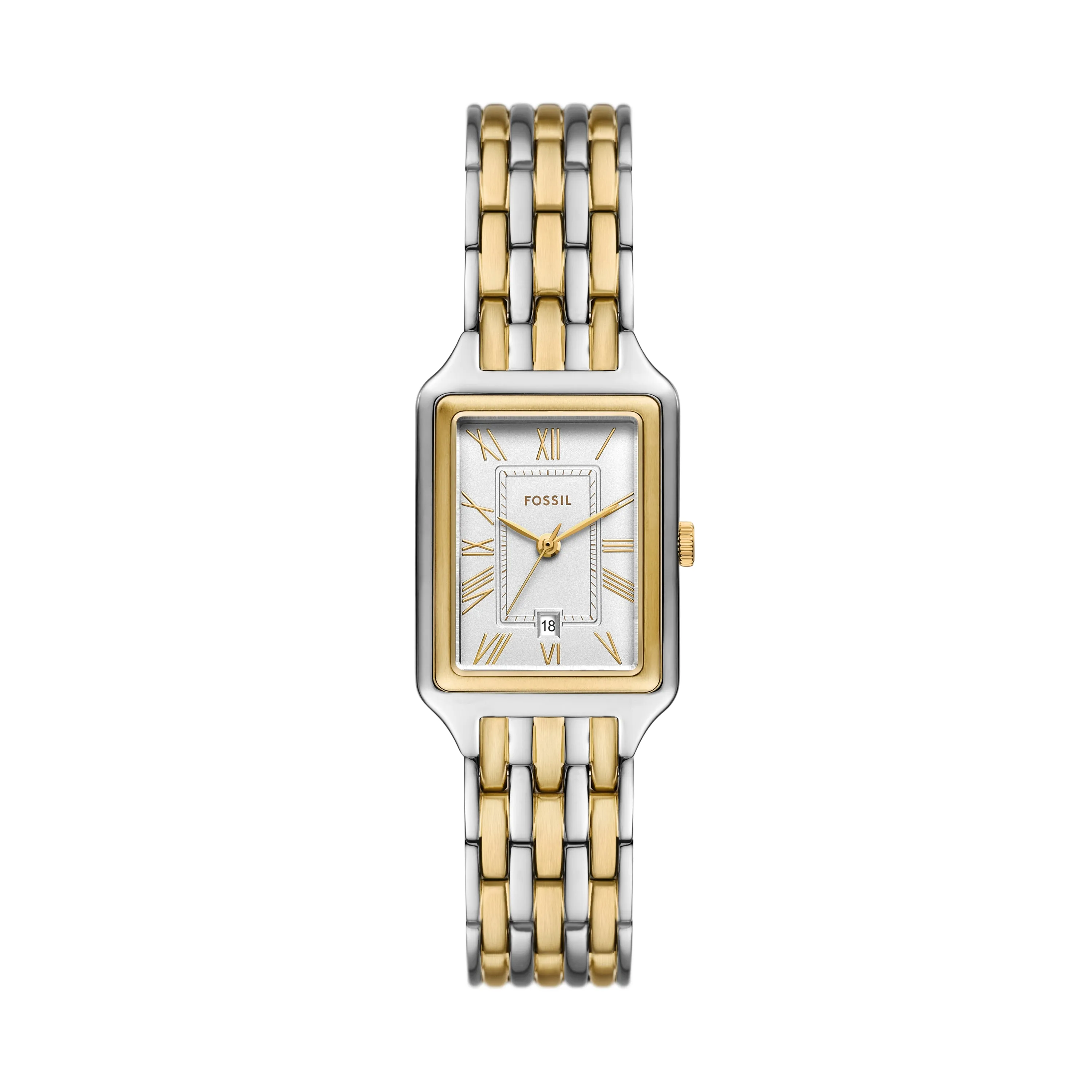 Raquel Three-Hand Date Two-Tone Stainless Steel Watch