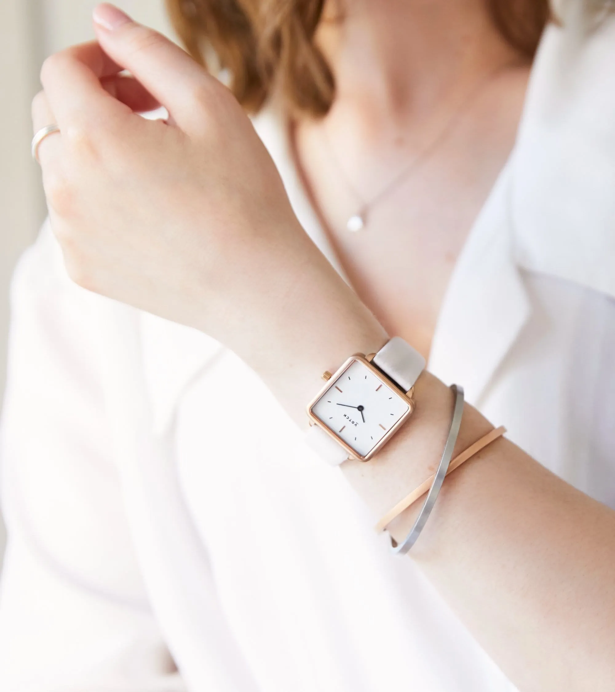 Rose Gold & Light Grey Watch | Kindred