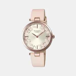 Sheen Women's Analog Leather Watch SH240 - SHE-C110CGL-4AUDF