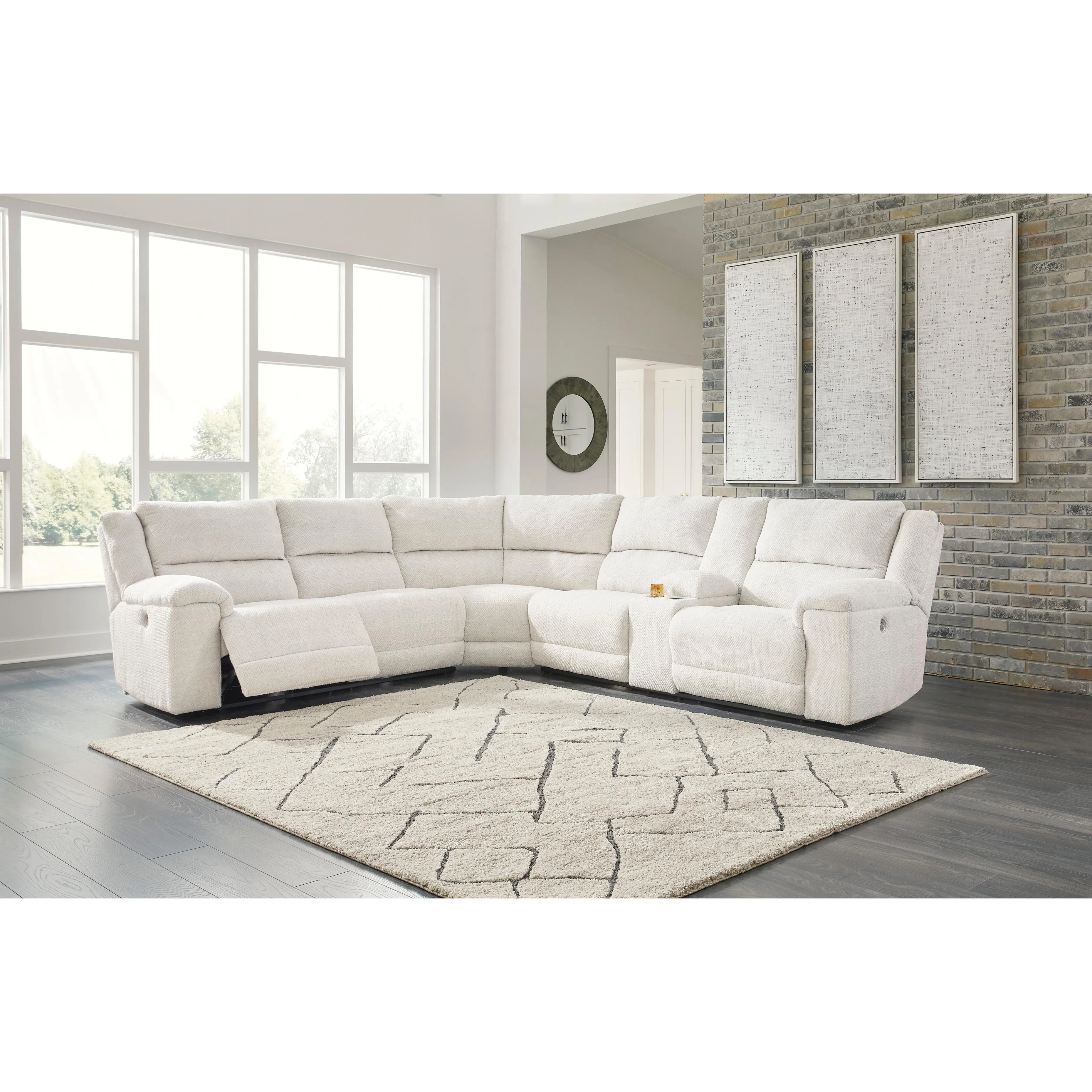 Signature Design by Ashley Keensburg Power Reclining Fabric 3 pc Sectional 6180763/6180777/6180790