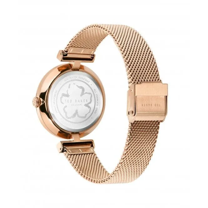 Ted Baker Ladies Darbey Stainless Steel Rose Gold-Tone Watch BKPDAF204