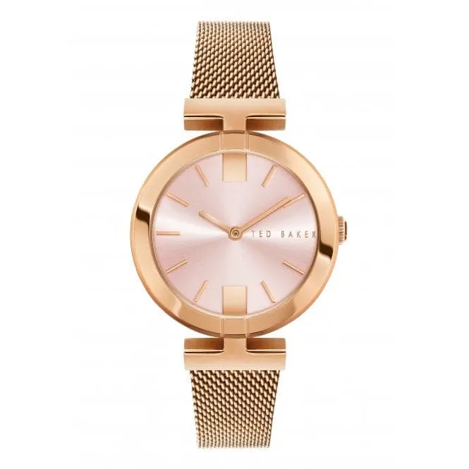 Ted Baker Ladies Darbey Stainless Steel Rose Gold-Tone Watch BKPDAF204