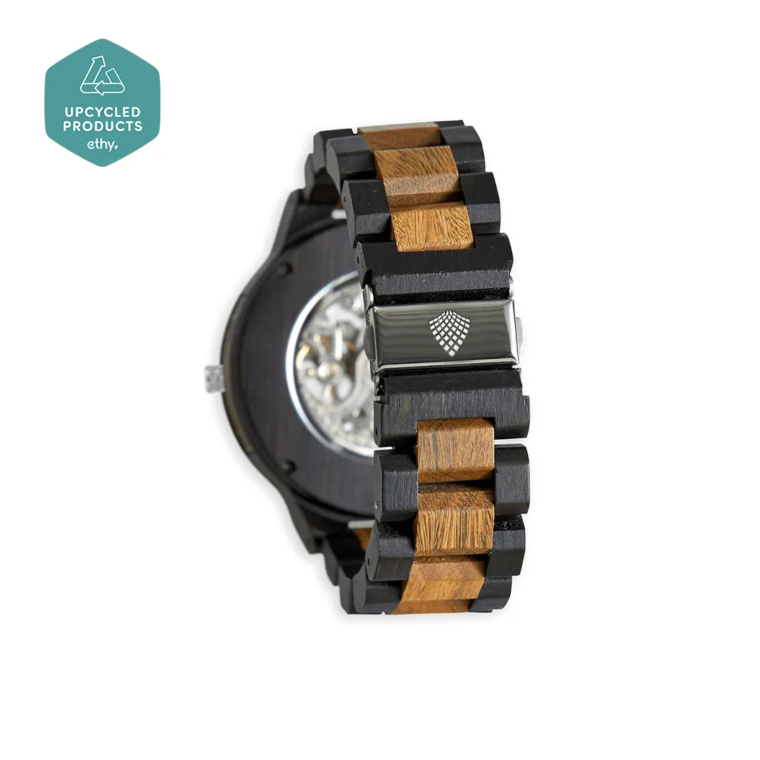 The Hemlock Men's Vegan Wooden Watch | Beige & Brown