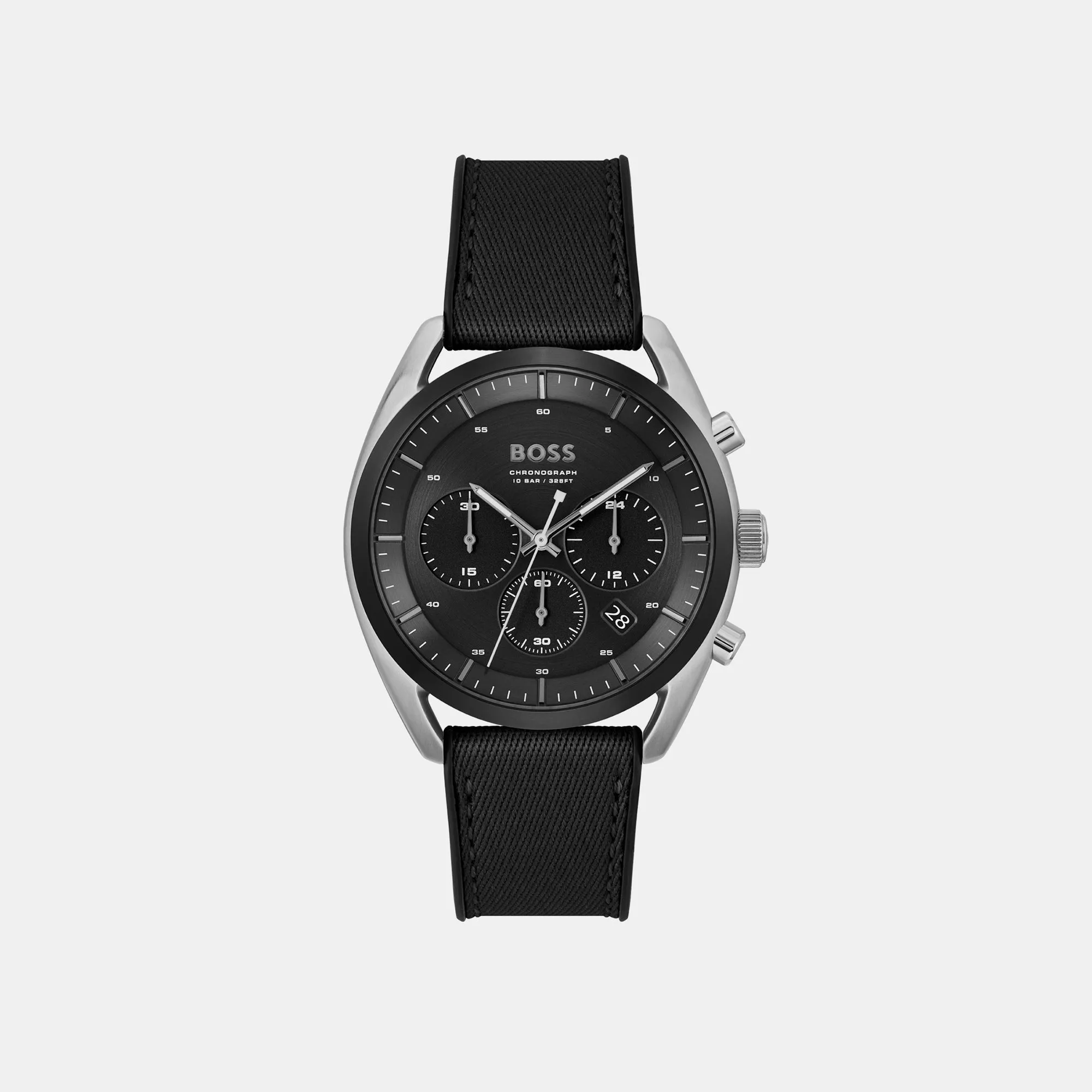 Top Men's Black Chronograph Silicon Watch 1514091