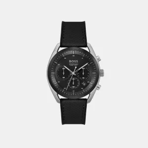 Top Men's Black Chronograph Silicon Watch 1514091