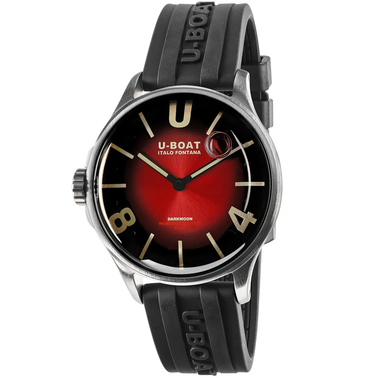 U-Boat Men's Watch Darkmoon 40 Red Soleil Steel 9500