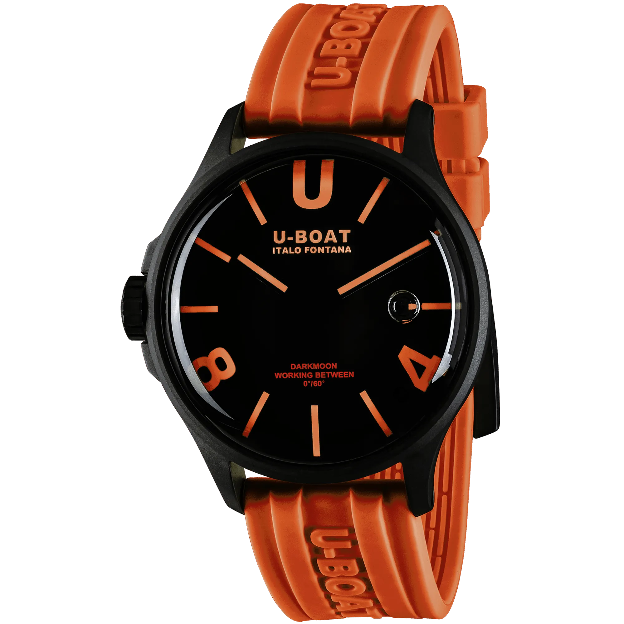 U-Boat Watch Darkmoon 44 Orange Black Curved PVD 9538/A