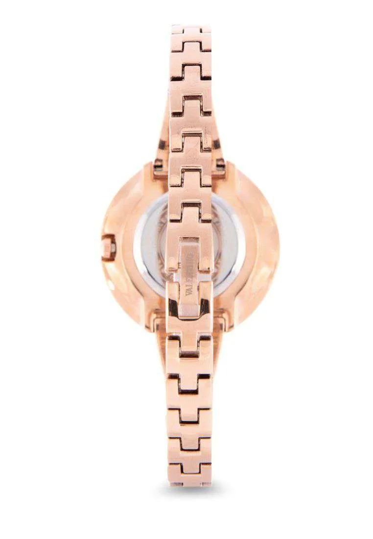 Valentino 20122149-ROSE MOP DIAL Rose Gold Fashion Metal Band Watch for Women