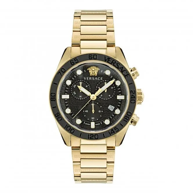 Versace Gents Greca Dome Gold-Tone Watch VE6K00523