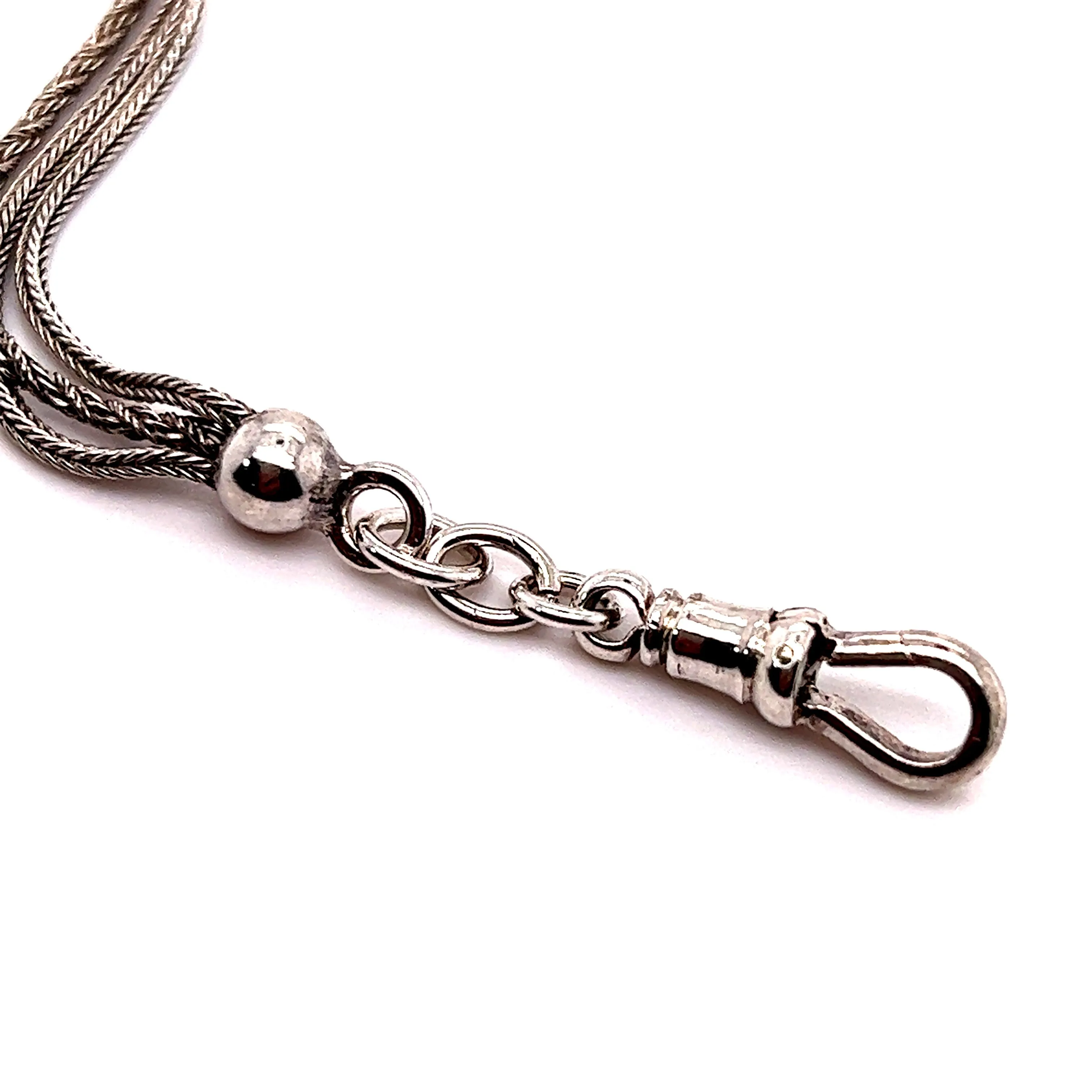 Vintage Silver Albertine Fob Chain