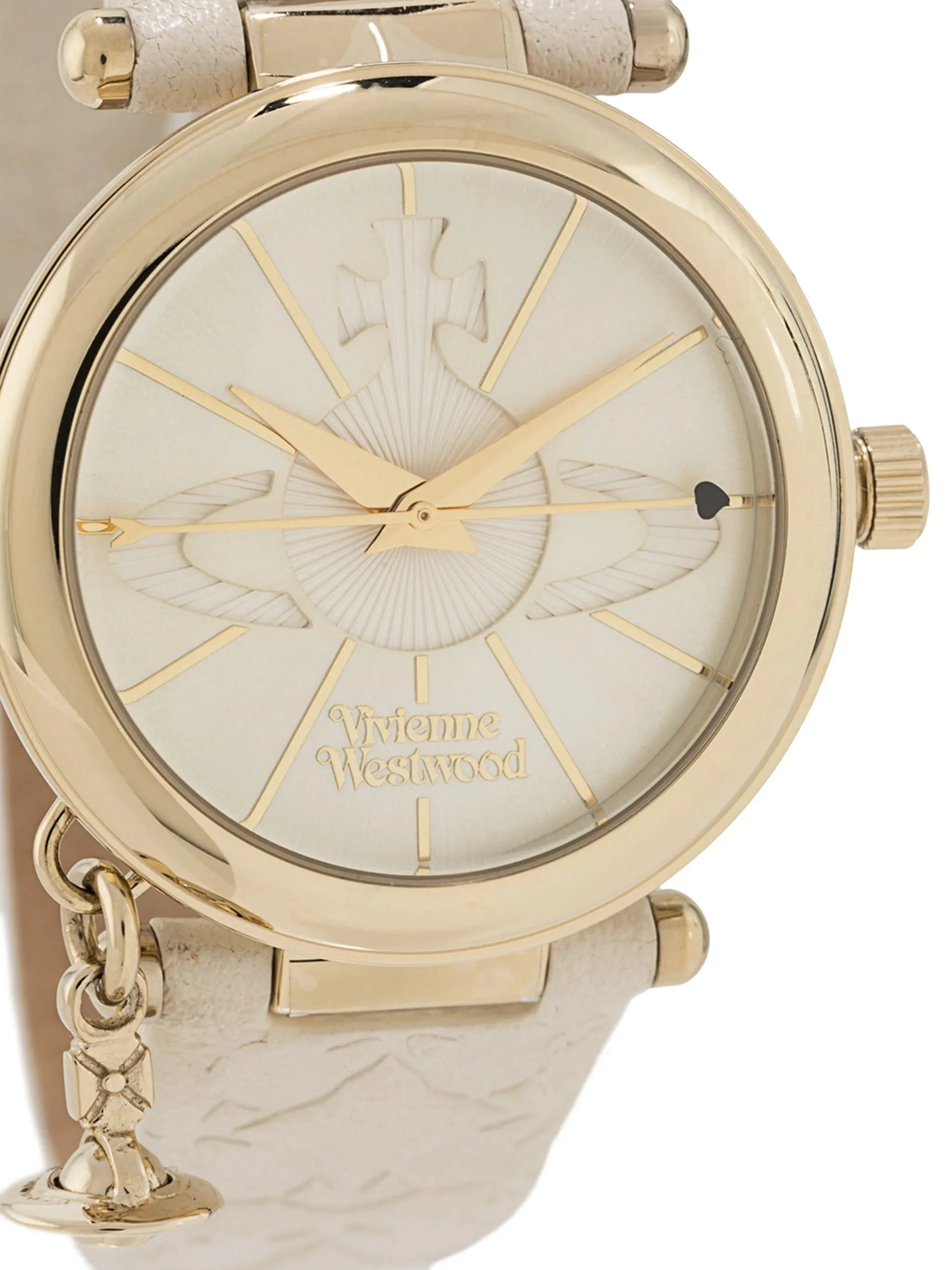 VIVIENNE WESTWOOD VV006WHWH Ladies' Gold Plated Orb Strap Watch