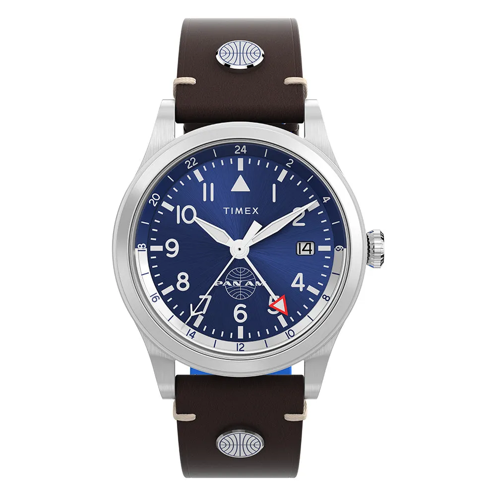 Waterbury Gmt x Pan Am  39mm Leather Band