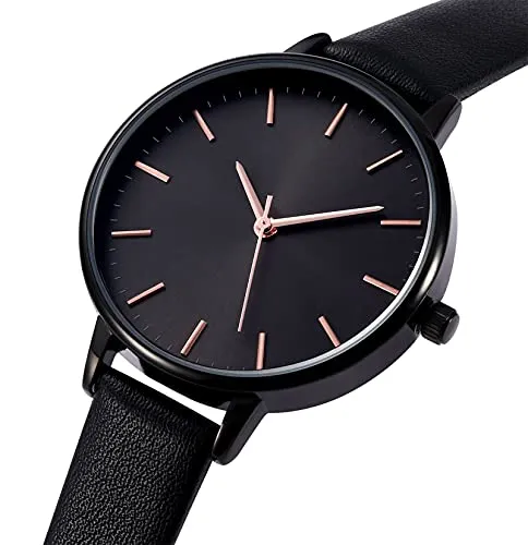 Women Watches Leather Band Luxury Quartz Waterproof Fashion Creative Wristwatch for Women Ladies Girls