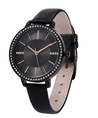 Women Watches Leather Band Luxury Quartz Waterproof Fashion Creative Wristwatch for Women Ladies Girls