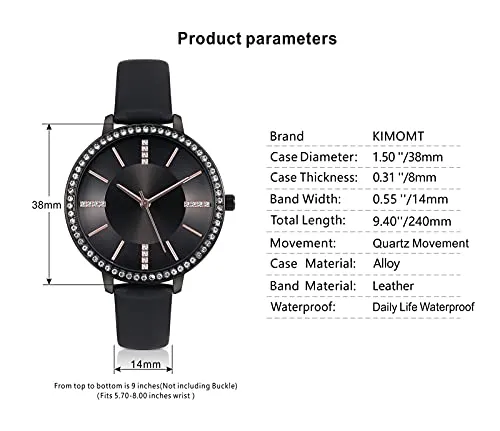 Women Watches Leather Band Luxury Quartz Waterproof Fashion Creative Wristwatch for Women Ladies Girls