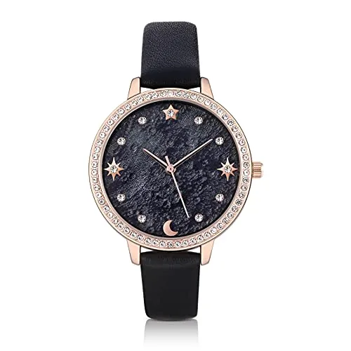 Women Watches Leather Band Luxury Quartz Waterproof Fashion Creative Wristwatch for Women Ladies Girls