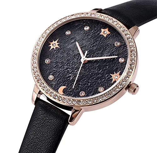 Women Watches Leather Band Luxury Quartz Waterproof Fashion Creative Wristwatch for Women Ladies Girls