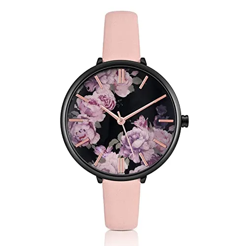 Women Watches Leather Band Luxury Quartz Waterproof Fashion Creative Wristwatch for Women Ladies Girls