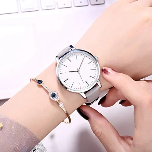 Women Watches Leather Band Luxury Quartz Waterproof Fashion Creative Wristwatch for Women Ladies Girls