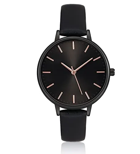 Women Watches Leather Band Luxury Quartz Waterproof Fashion Creative Wristwatch for Women Ladies Girls