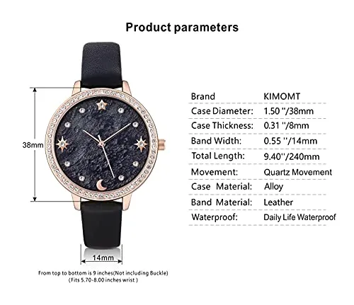 Women Watches Leather Band Luxury Quartz Waterproof Fashion Creative Wristwatch for Women Ladies Girls