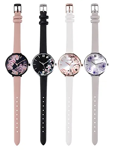 Women Watches Leather Band Luxury Quartz Waterproof Fashion Creative Wristwatch for Women Ladies Girls