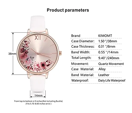 Women Watches Leather Band Luxury Quartz Waterproof Fashion Creative Wristwatch for Women Ladies Girls