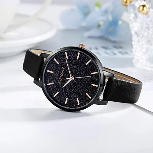 Women Watches Leather Band Luxury Quartz Waterproof Fashion Creative Wristwatch for Women Ladies Girls