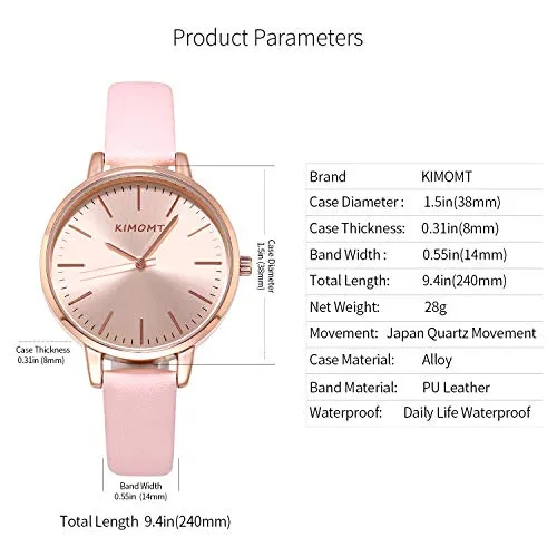 Women Watches Leather Band Luxury Quartz Waterproof Fashion Creative Wristwatch for Women Ladies Girls