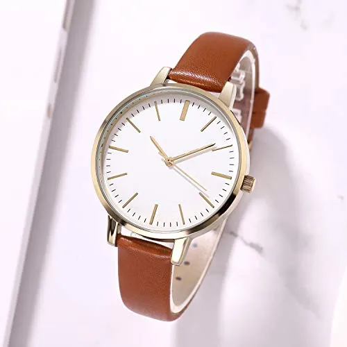 Women Watches Leather Band Luxury Quartz Waterproof Fashion Creative Wristwatch for Women Ladies Girls