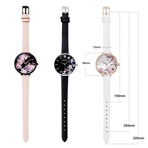 Women Watches Leather Band Luxury Quartz Waterproof Fashion Creative Wristwatch for Women Ladies Girls