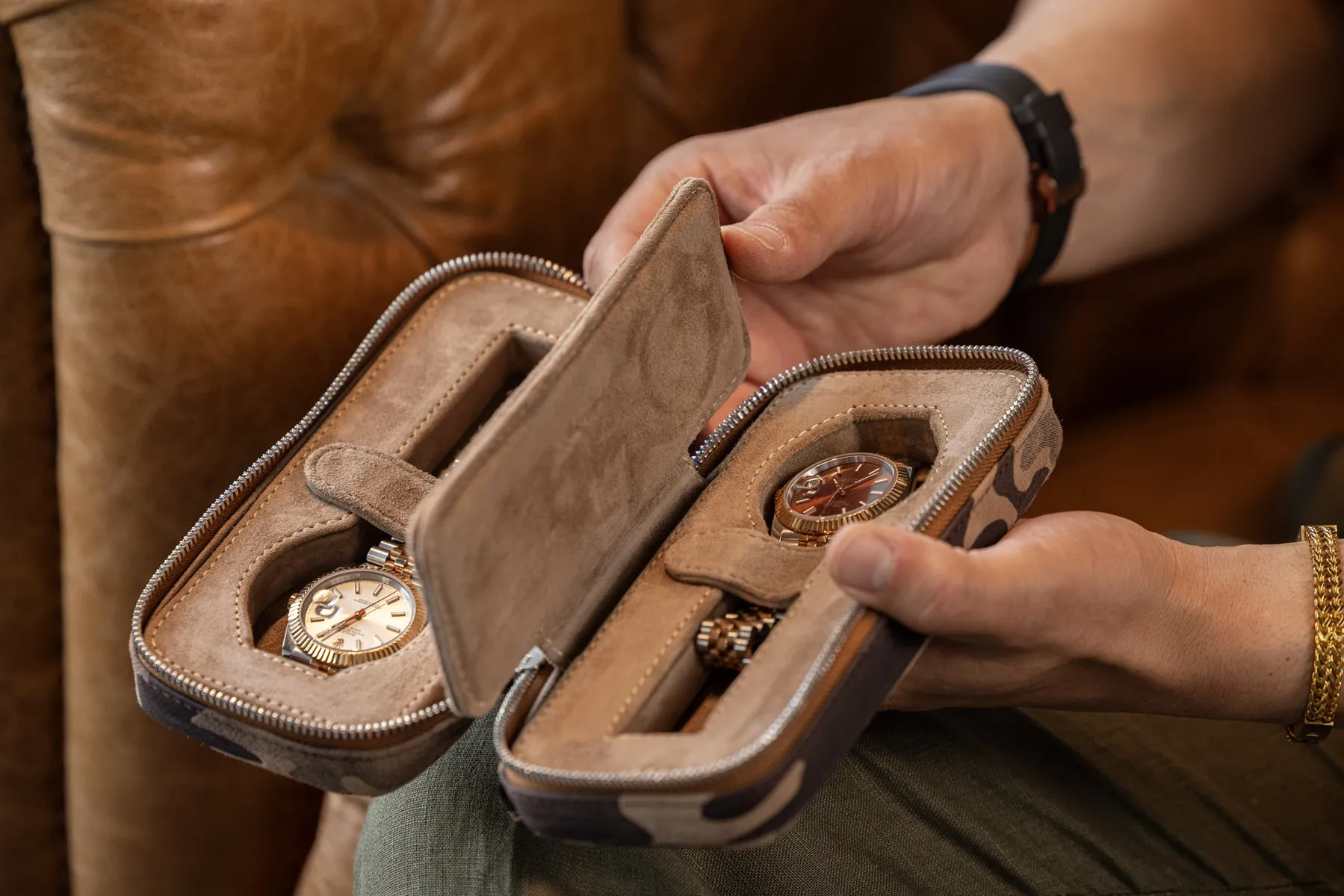 Zipper Camouflage Watch Case