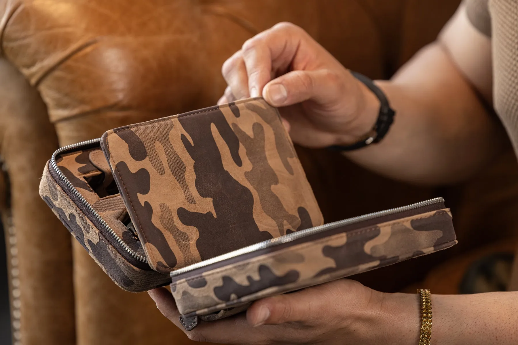 Zipper Camouflage Watch Case