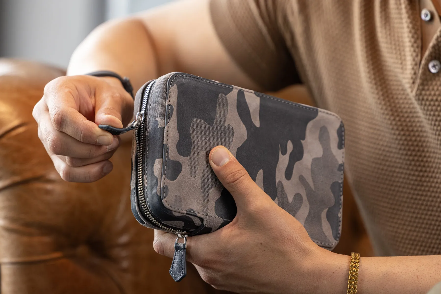 Zipper Camouflage Watch Case