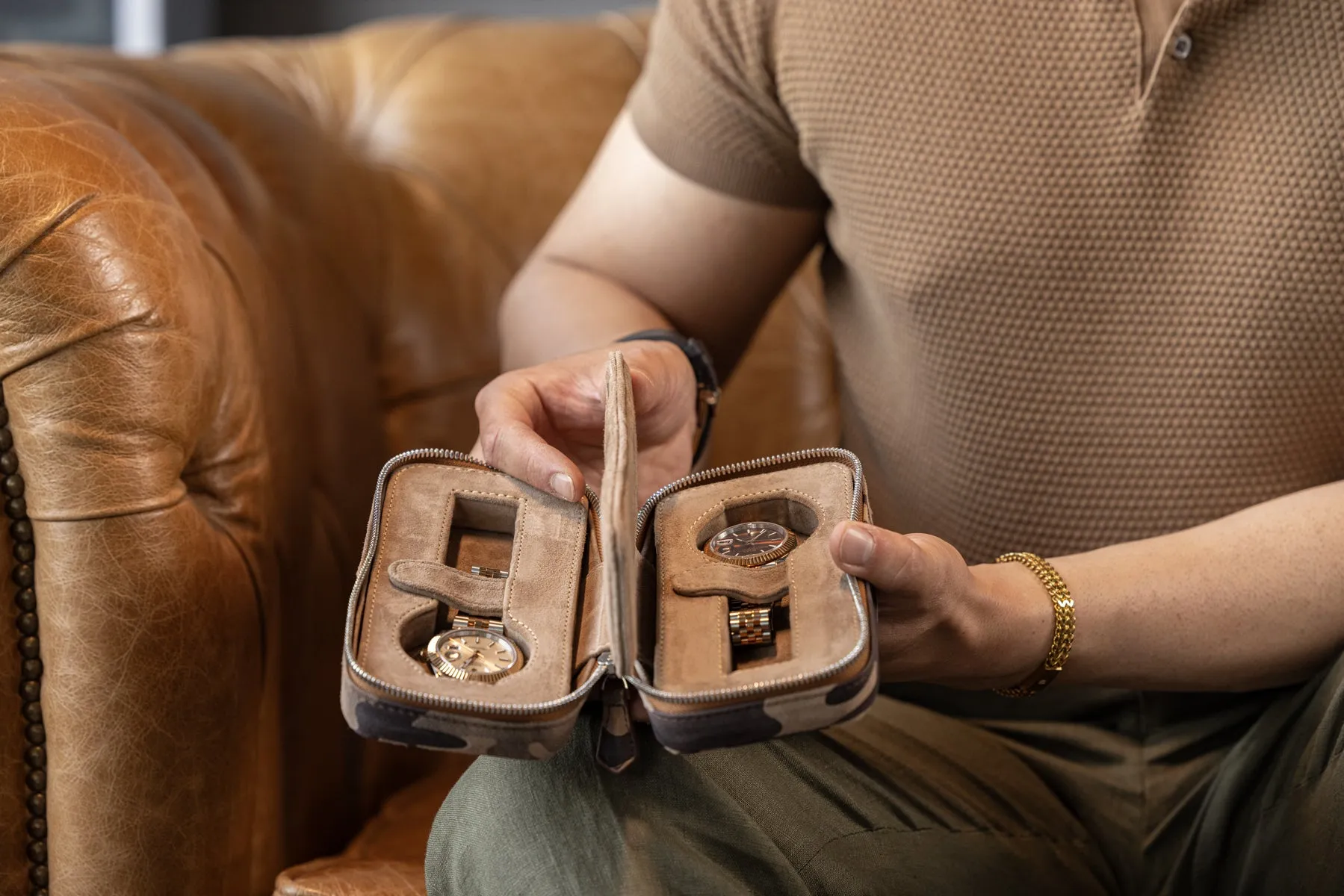 Zipper Camouflage Watch Case