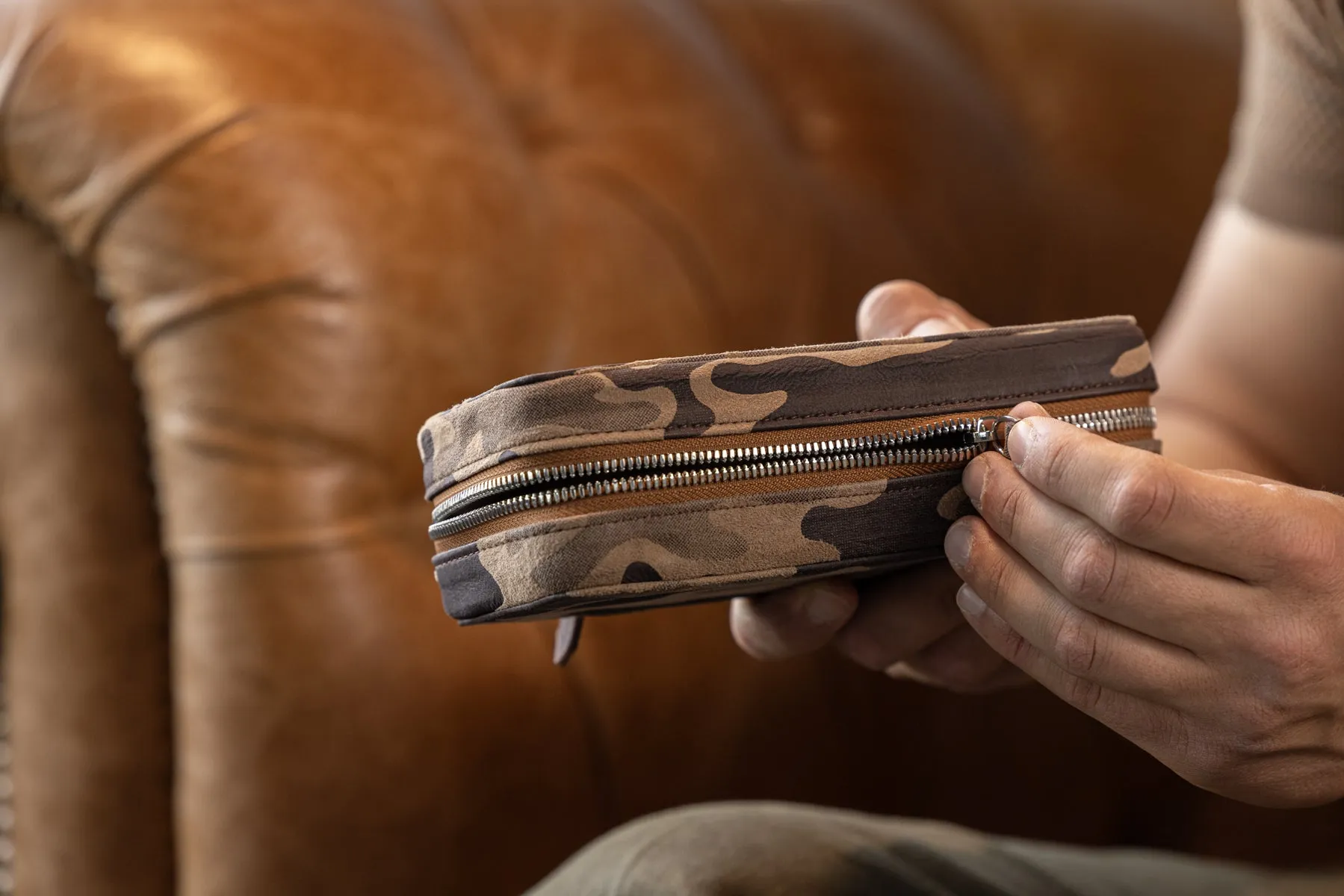 Zipper Camouflage Watch Case